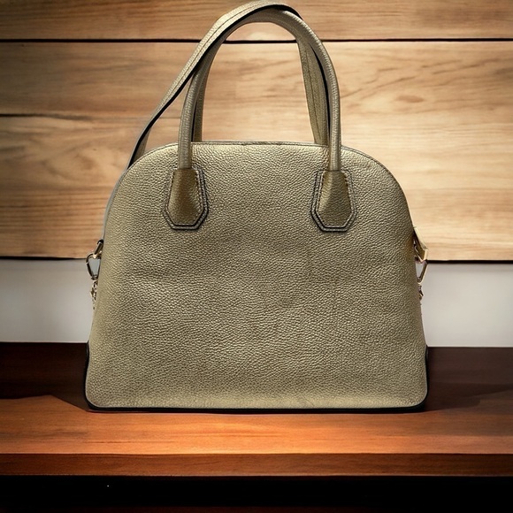 MICHAEL MICHAEL KORS
Mercer Large Metallic Leather Dome Satchel Bag  Gold - Picture 11 of 17